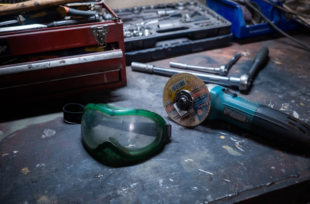 Mechanic Tools on a Metal Surface